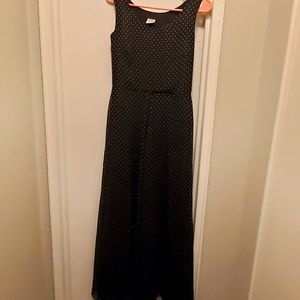 Black polka dot dress